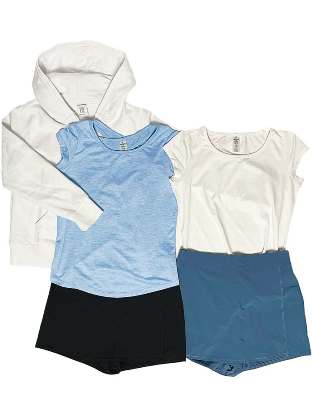 Girls Activewear Bundle 5pc Skorts Tees Hoodie M 10/12